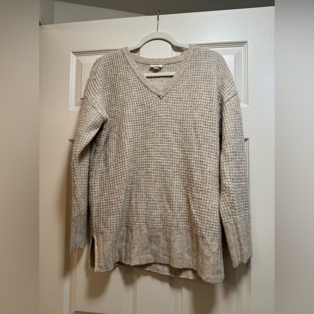 A.N.A Women's V-Neck Waffle Knit Sweater - Picture 5 of 11